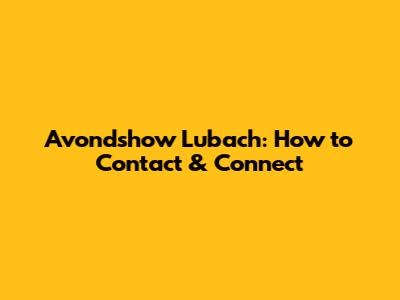 Avondshow Lubach: How to Contact & Connect