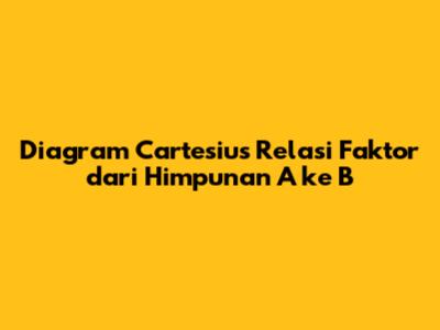 Diagram Cartesius Relasi Faktor dari Himpunan A ke B