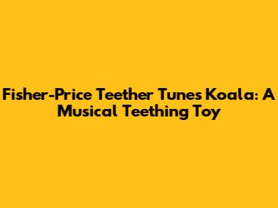 Fisher-Price Teether Tunes Koala: A Musical Teething Toy