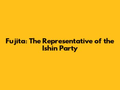 Fujita: The Representative of the Ishin Party