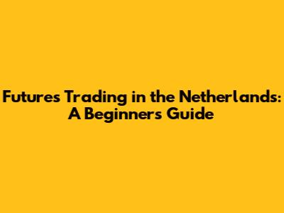 Futures Trading in the Netherlands: A Beginner's Guide