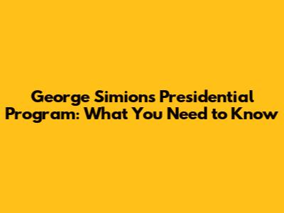 George Simion's Presidential Program: What You Need to Know