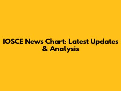 IOSCE News Chart: Latest Updates & Analysis
