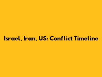 Israel, Iran, US: Conflict Timeline