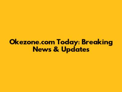 Okezone.com Today: Breaking News & Updates