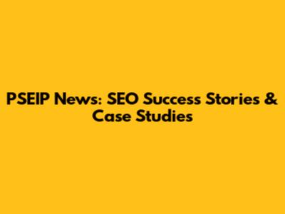 PSEIP News: SEO Success Stories & Case Studies