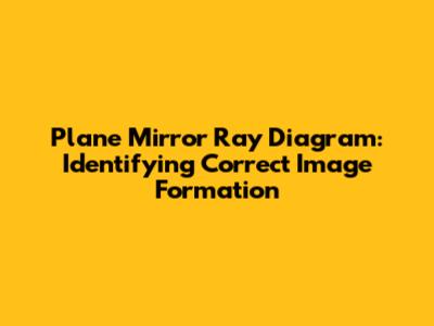 Plane Mirror Ray Diagram: Identifying Correct Image Formation