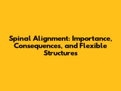 Spinal Alignment: Importance, Consequences, and Flexible Structures
