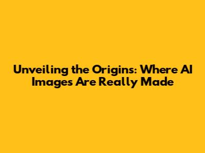 Unveiling the Origins: Where AI Images Are Really Made