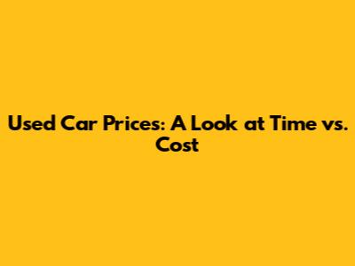 Used Car Prices: A Look at Time vs. Cost