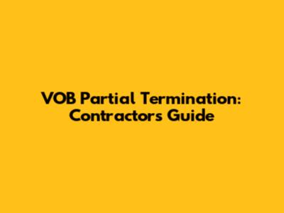 VOB Partial Termination: Contractor's Guide