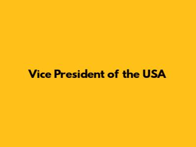 Vice President of the USA