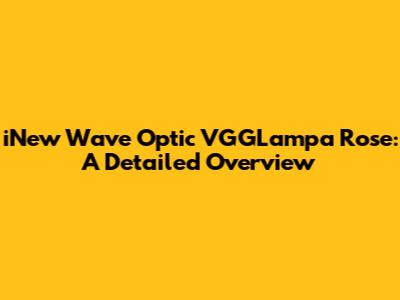 iNew Wave Optic VGGLampa Rose: A Detailed Overview