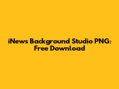 iNews Background Studio PNG: Free Download